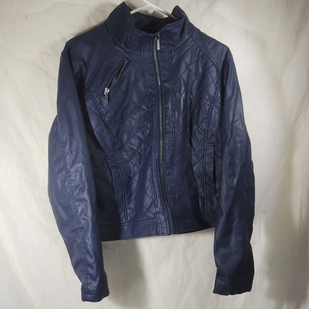 My Brand Faux Leather Womens Jacket